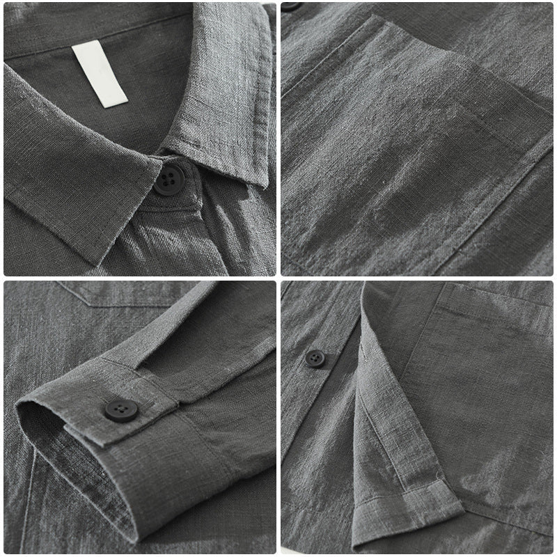 Fashionable men's shacket, a button-up outerwear piece showcasing relaxed casual comfort.