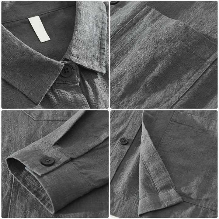 Fashionable men's shacket, a button-up outerwear piece showcasing relaxed casual comfort.