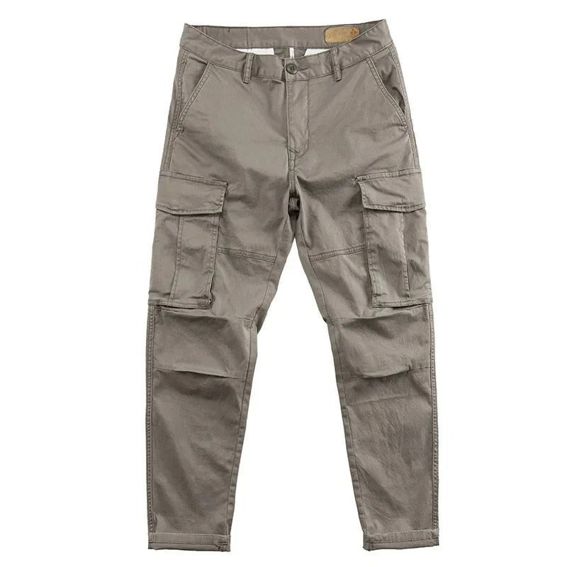 Men's comfortable cargo pants, tapered fit, ideal for versatile casual & utility wear.