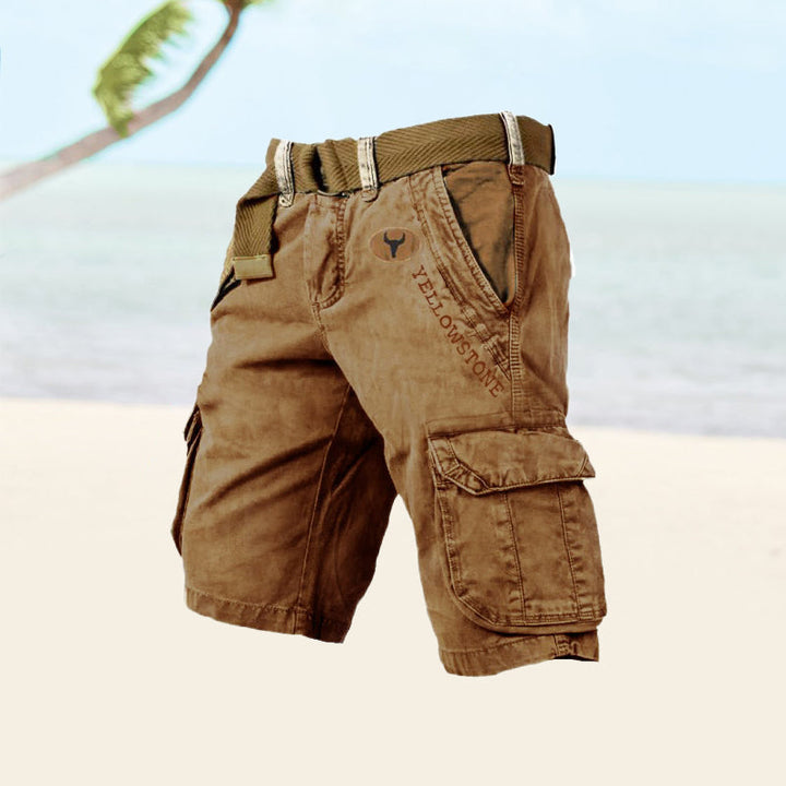 Stylish men's casual cargo shorts, versatile for everyday wear & summer fashion.