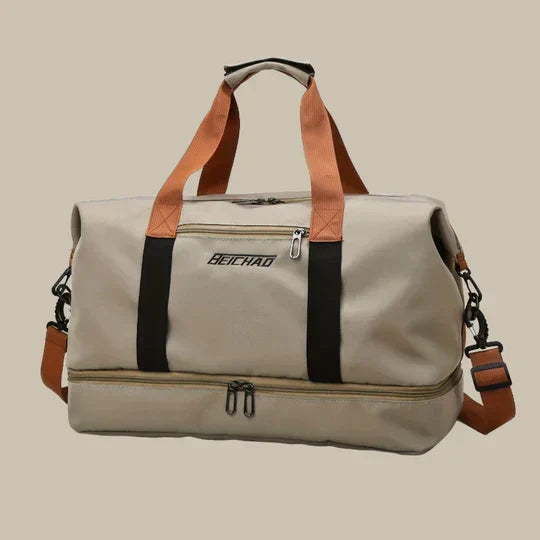 Men's sport duffle bag, featuring a ventilated shoe compartment for organized and fresh athletic gear.