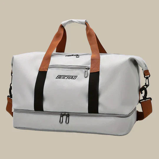 Highly versatile men's duffle bag; great as a gym bag, travel bag, or convenient weekender.