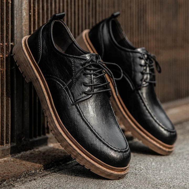 Smart lace-up men's shoes, versatile for everyday comfort or formal dress wear. Durable construction for lasting style.