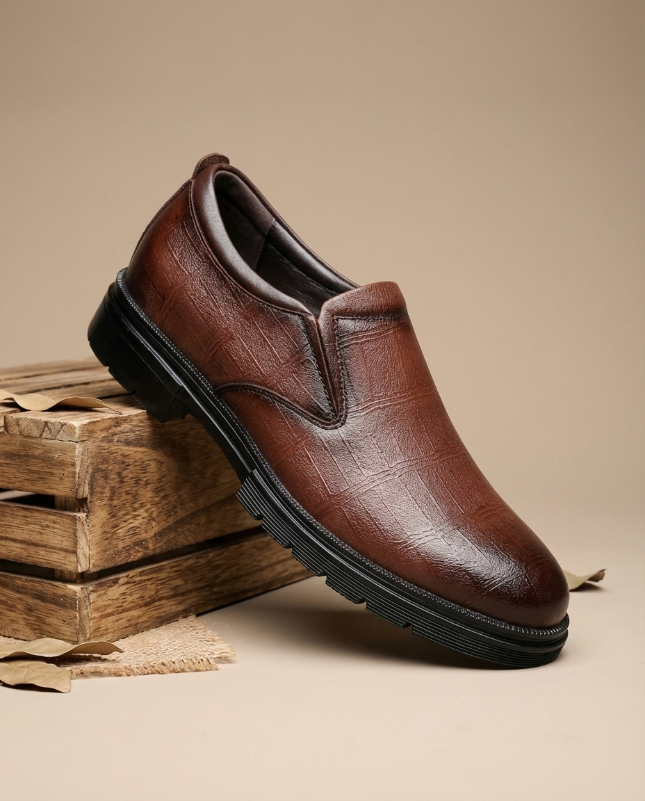 Comfortable men's slip-on loafers, ideal everyday footwear for timeless style and ease.