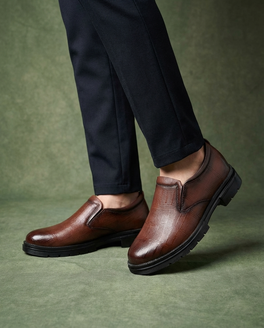 Classic men's loafers, versatile slip-on shoes with timeless style, offering comfort and durability.