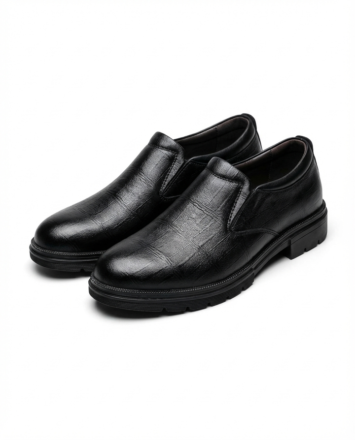 Timeless men's dress loafers, smart casual slip-on footwear, combining classic style with comfort.