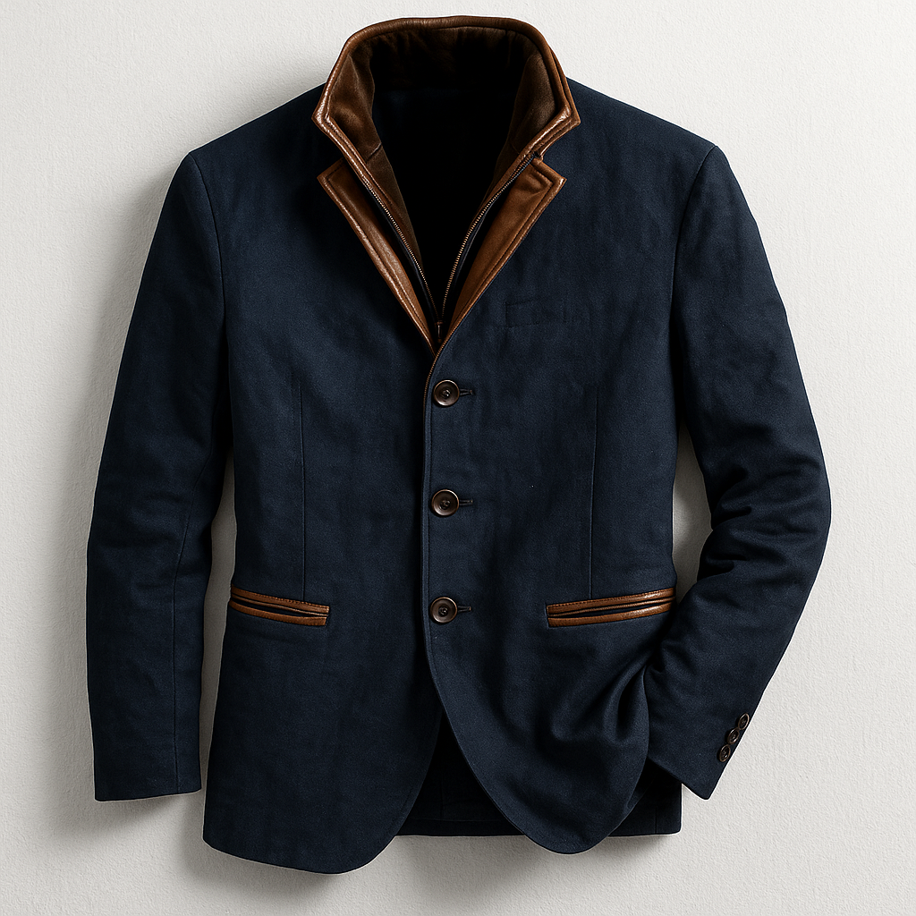 Classic men's field jacket for versatile layering. Durable outerwear with a stylish, casual design.