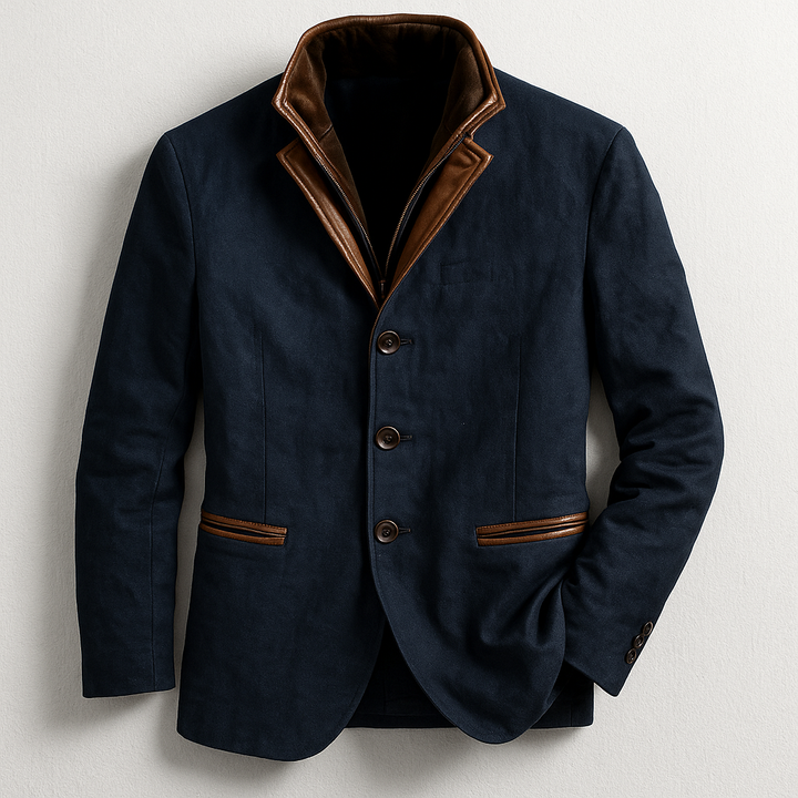 Classic men's field jacket for versatile layering. Durable outerwear with a stylish, casual design.