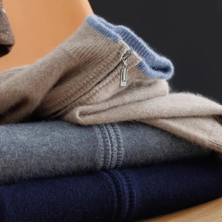 Essential men's full-zip cardigan jacket, offering comfort & style for everyday versatile layering.