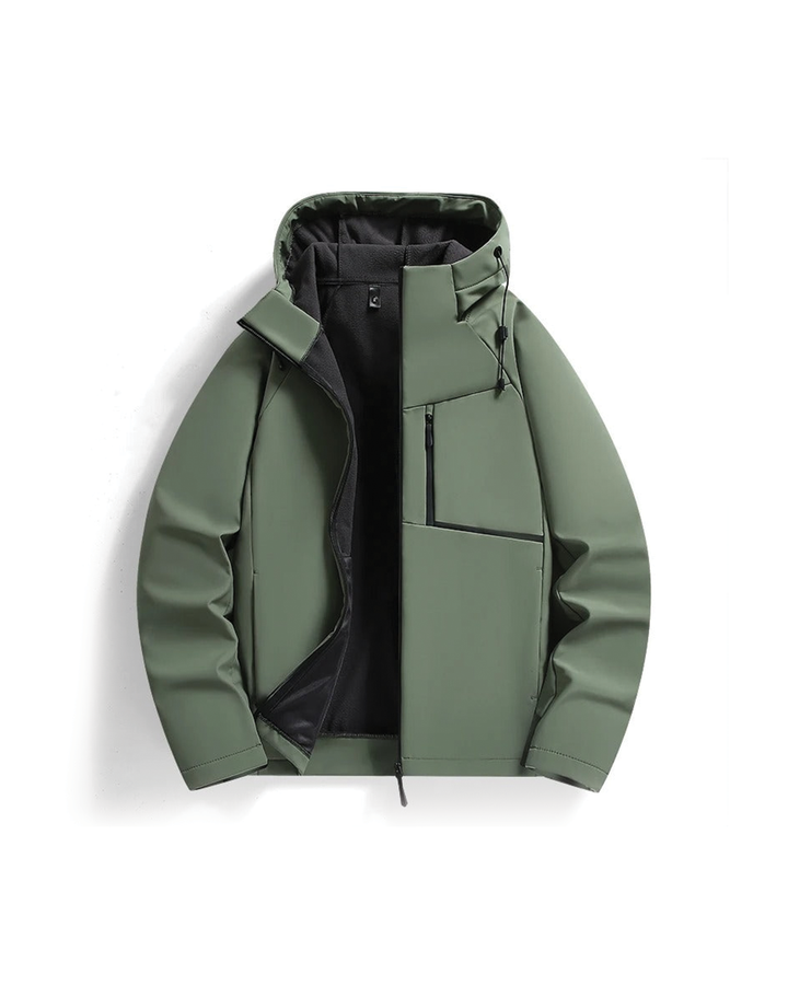 Men's versatile hooded jacket for outdoor & everyday comfort. Wind resistant activewear for spring/fall.