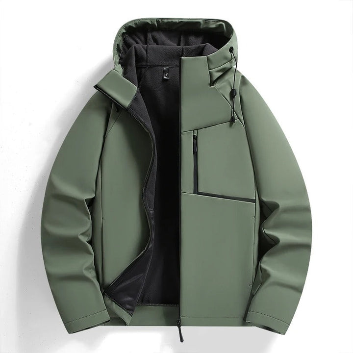 Stylish men's hooded jacket for everyday comfort. Wind resistant, ideal for casual outdoor & active wear.