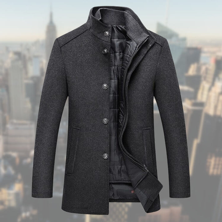 Men's versatile jacket with detachable vest, ideal for multi-season wear. Smart casual outerwear for men.