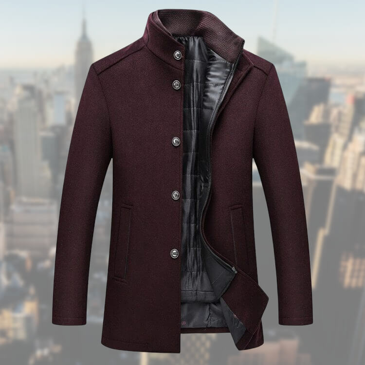Stylish men's fashion jacket with detachable vest, providing adaptable warmth and smart casual outerwear.