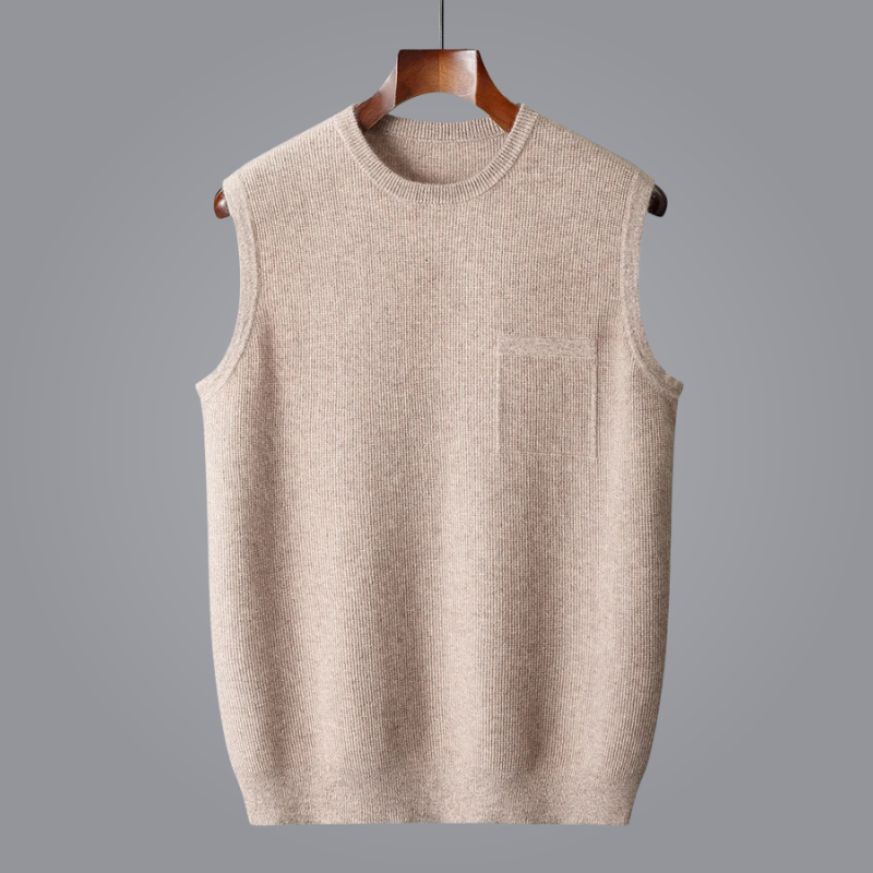 Men's versatile layering vest in a refined style, perfect for smart casual and everyday wear.