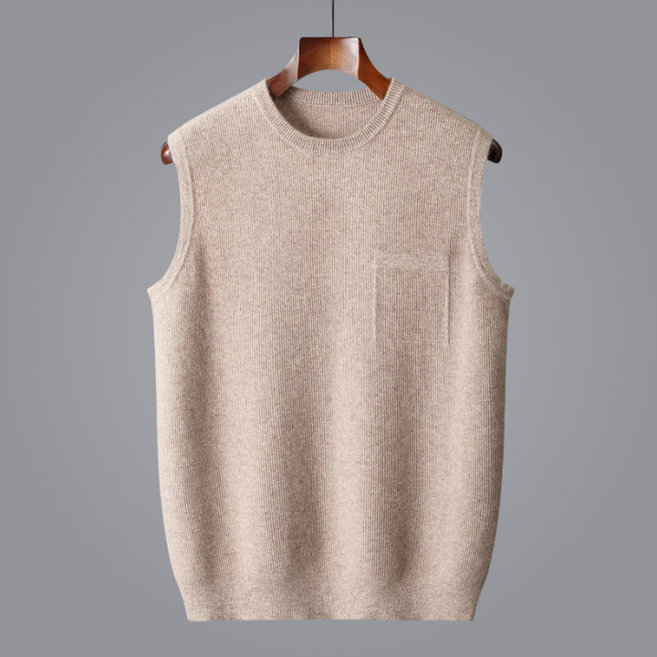 Men's versatile layering vest in a refined style, perfect for smart casual and everyday wear.