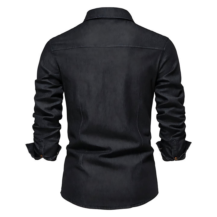 Slim fit men's button-down shirt, perfect for a modern, tailored look.