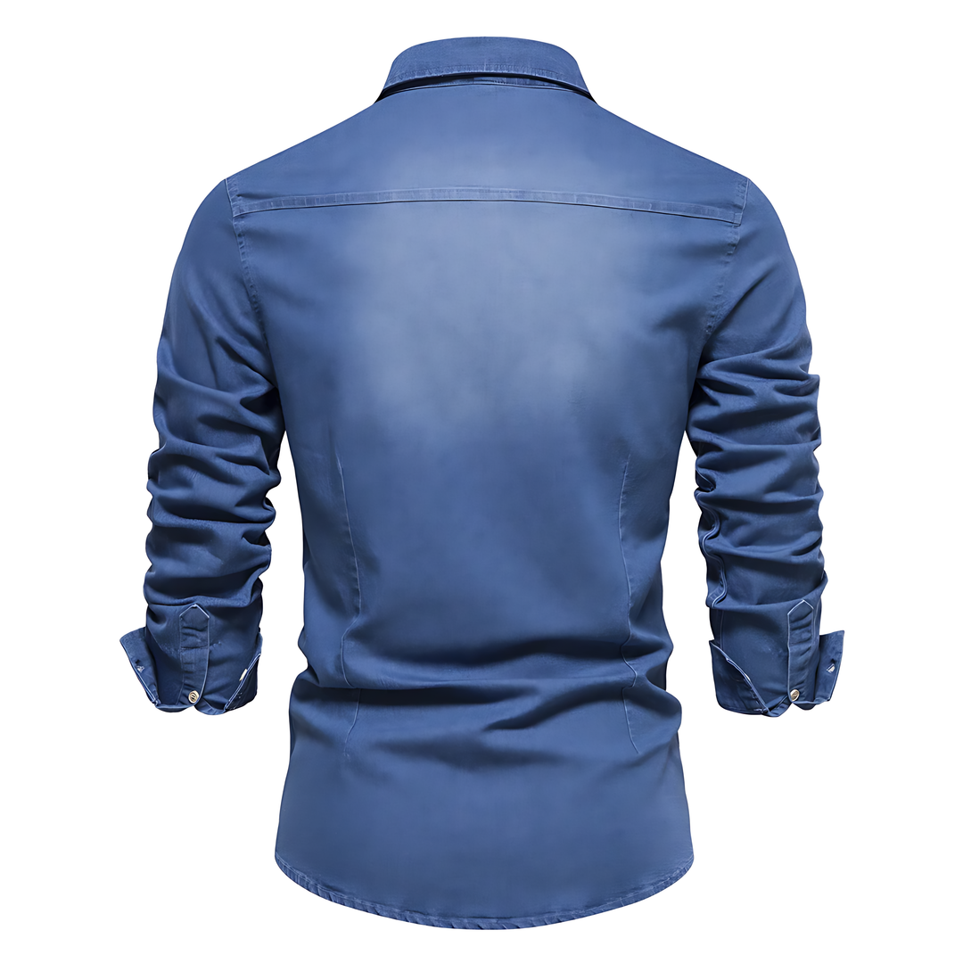 Versatile men's button-down shirt, great for casual or smart-casual occasions.