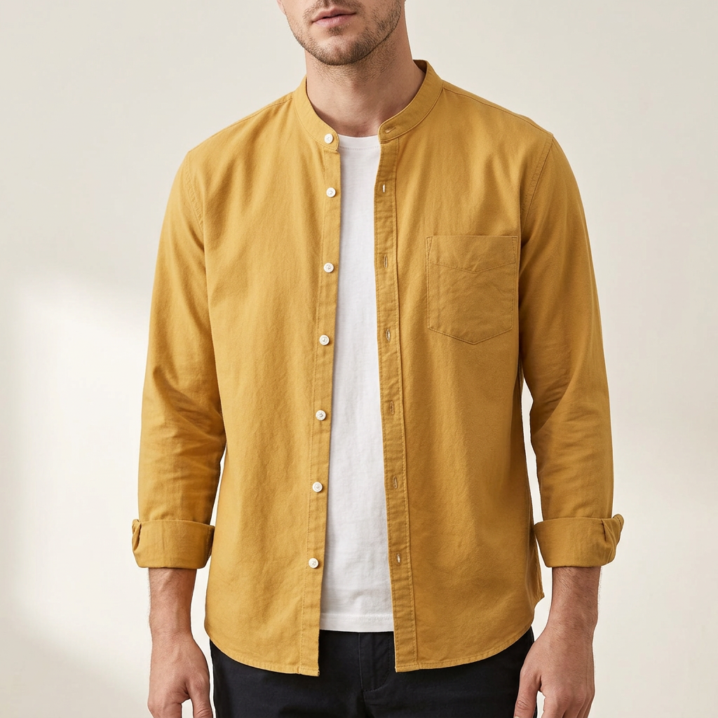 Stylish men's long sleeve button-up shirt. Classic design, versatile for any season or occasion.