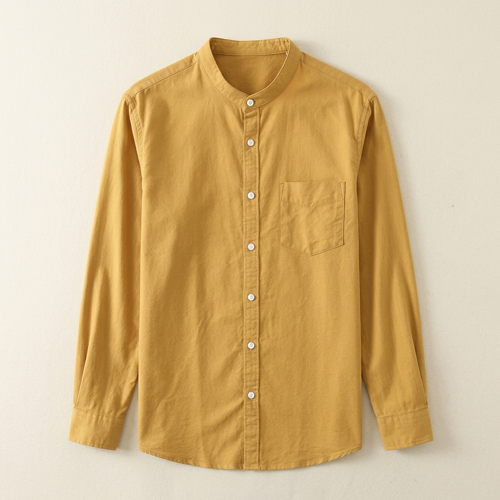 Versatile men's long sleeve button-up shirt in green or black. Classic style for everyday & formal.