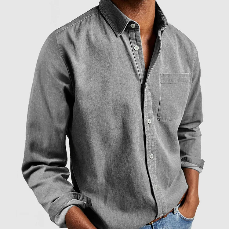 Effortless style with this men's long sleeve casual shirt, offering versatile comfort for smart casual & daily wear.