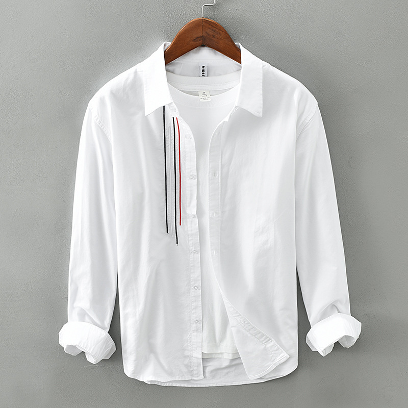 Men's versatile long-sleeve collared shirt in a comfort fit, perfect for everyday casual style.