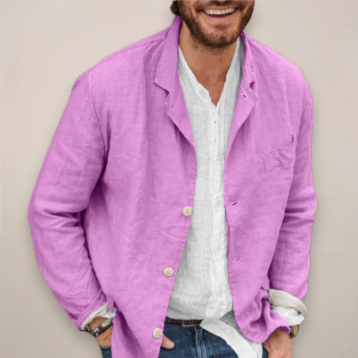 Modern men's versatile blazer jacket. Lightweight & relaxed fit for comfortable, casual everyday style.