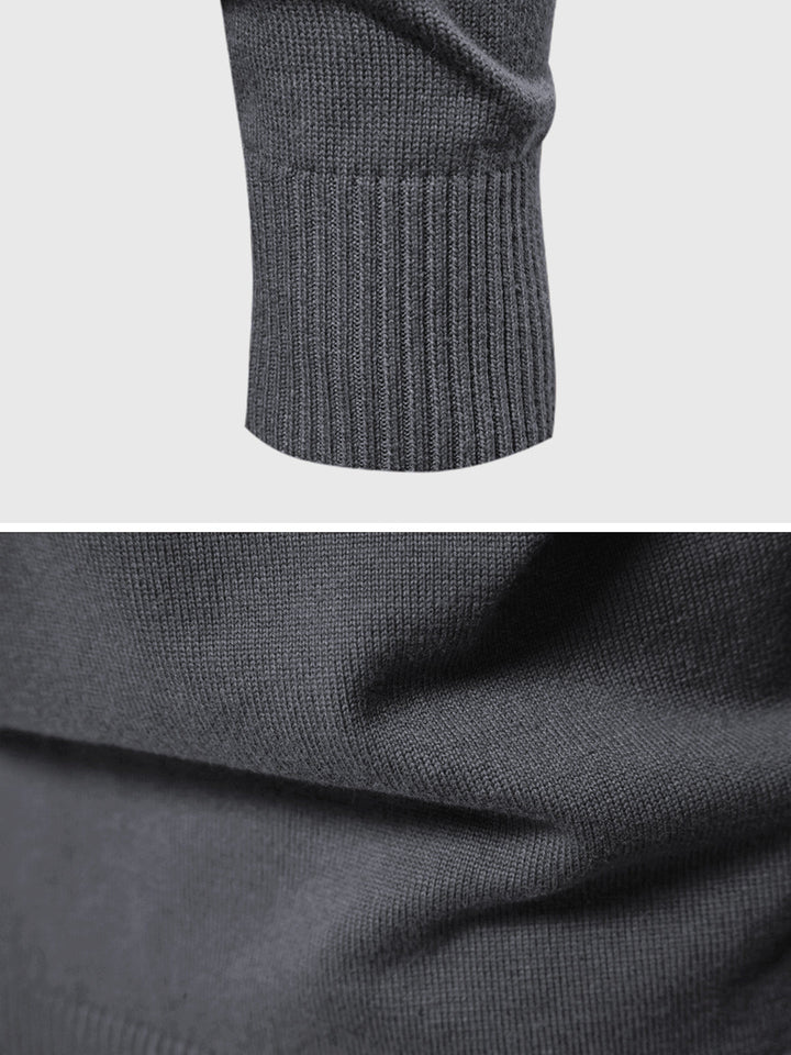 Fashionable men's open-front pocket cardigan. A comfortable long sleeve sweater for daily casual style.
