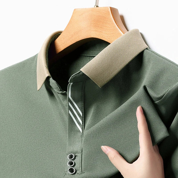 Men's versatile performance polo shirt, short sleeve, ideal for golf, casual wear, and everyday style.