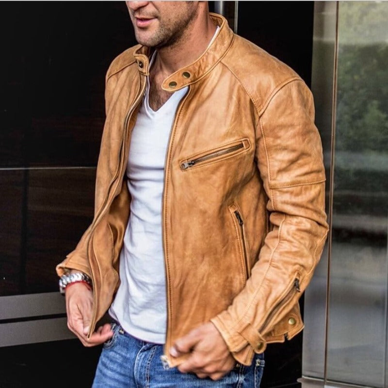 Men's versatile weatherproof jacket in classic style, perfect for all-season wear and durable casual outerwear.