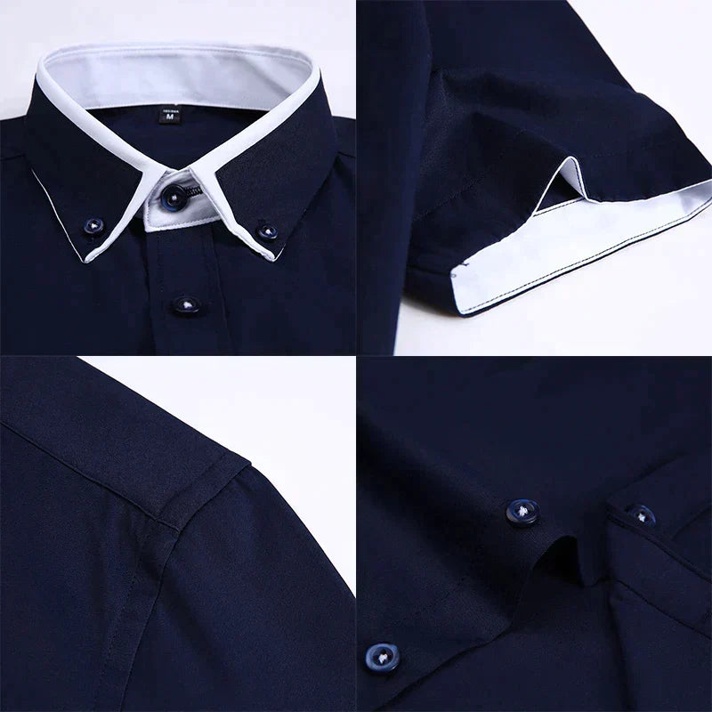 Men's Victor short sleeve shirt, classic button-down. Ideal for casual, business casual, and summer style.