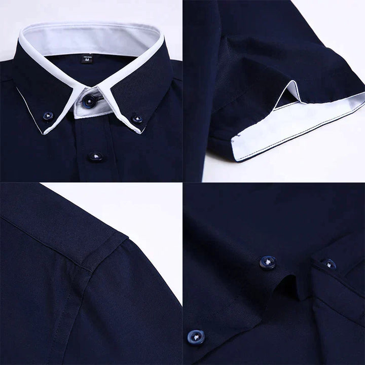 Men's Victor short sleeve shirt, classic button-down. Ideal for casual, business casual, and summer style.