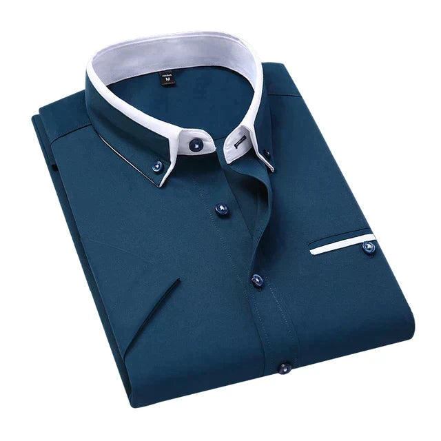 Lightweight Men's Victor short sleeve shirt. Regular fit, perfect for summer, casual & everyday comfortable style.