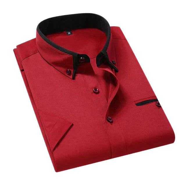 Classic Men's Victor short sleeve shirt. Versatile button-down for comfortable summer and warm weather menswear.