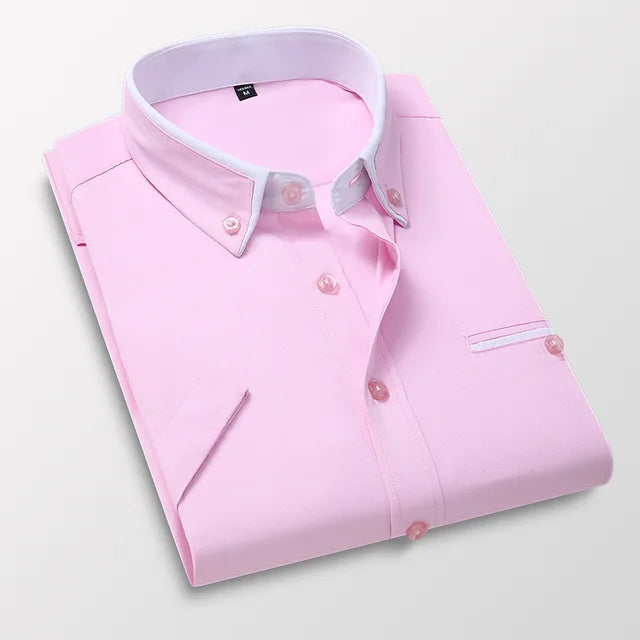 Stylish Men's Victor short sleeve shirt. A versatile button-down for casual, business casual, and summer fashion.