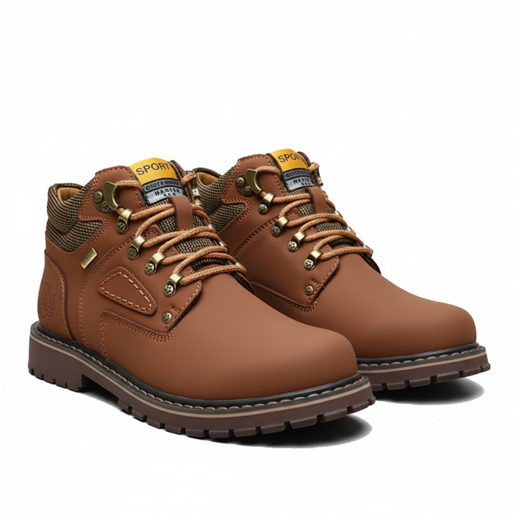 Comfortable men's snow boots, waterproof with warm lining, excellent for cold climate wear