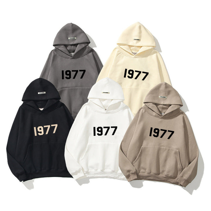Men's "Chase" raglan sleeve hoodie, 1977 vintage design. Cozy streetwear for a retro aesthetic.