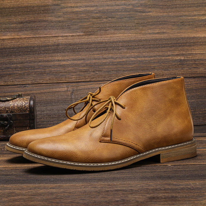 Men's vintage desert boots in classic brown suede, offering timeless style, all-day comfort, and durable everyday wear.