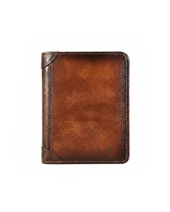 Men's vintage genuine leather wallet, a classic accessory for everyday carry, durable and stylish gift for him.