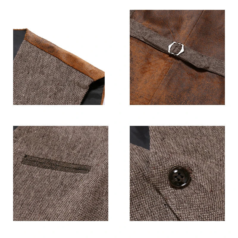 Classic men's sleeveless V-neck vest, reversible for two distinct looks. Enhance your smart casual style with this gilet.