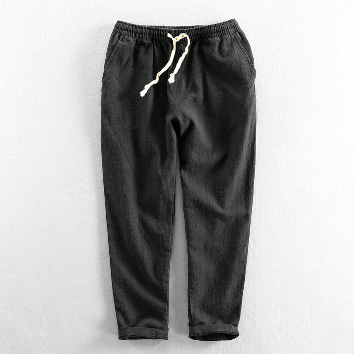 Vittorio men's breathable linen trousers for summer, offering relaxed fit and casual style.