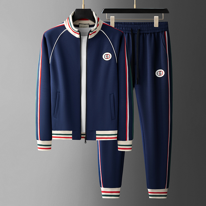 Men's Vivid Tempo athletic tracksuit set, full zip jacket & jogger pants.