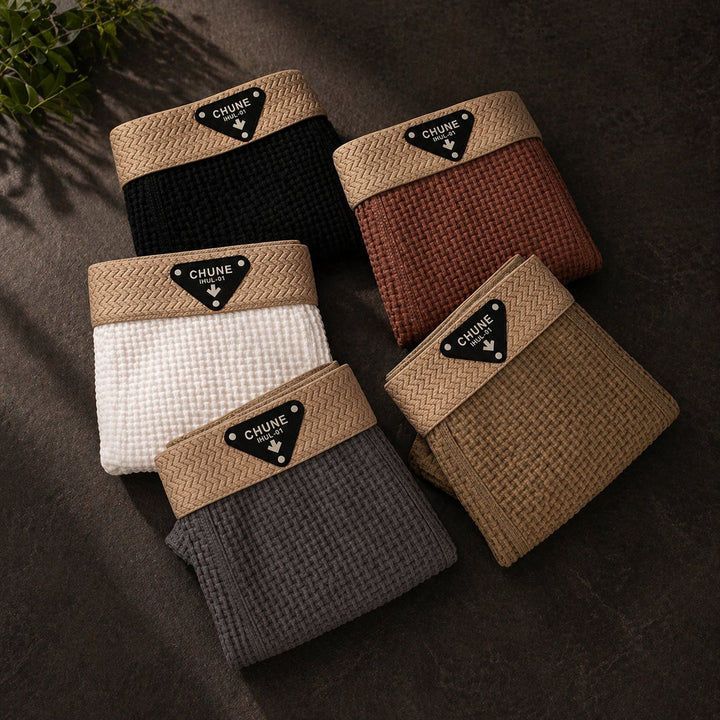 Versatile men's waffle knit boxer shorts, great as an everyday undergarment or comfy sleepwear.