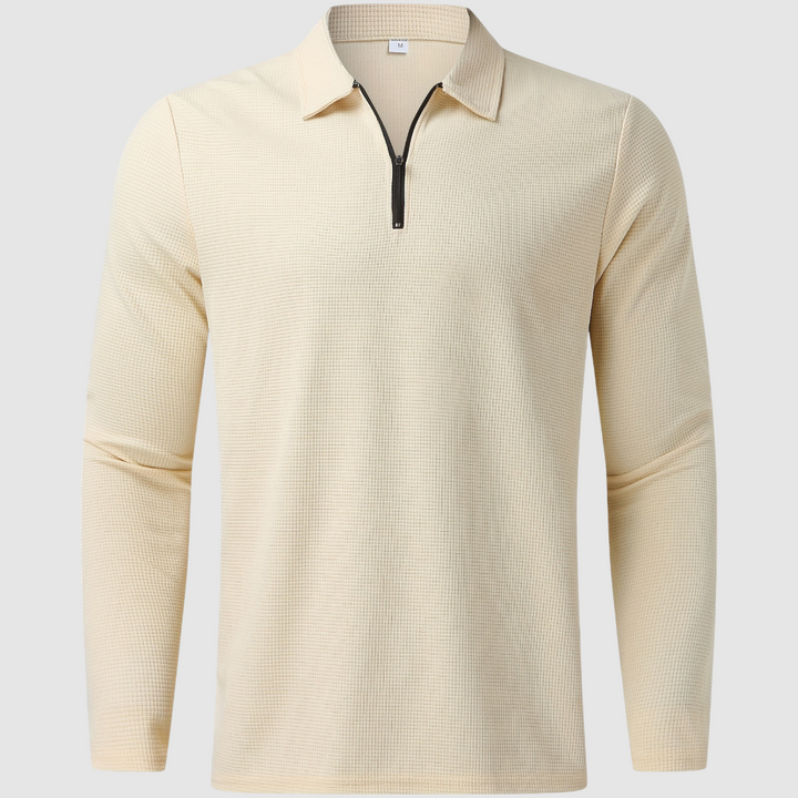 Fashionable men's waffle knit casual outfit, a complete two-piece set designed for modern comfort.