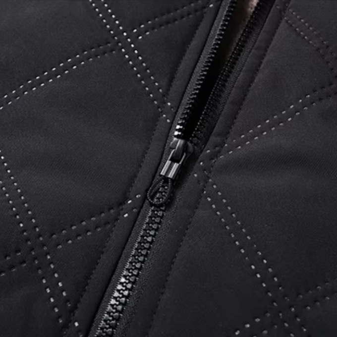 High-performance men's winter jacket, windproof extreme cold protection for active outdoor wear.