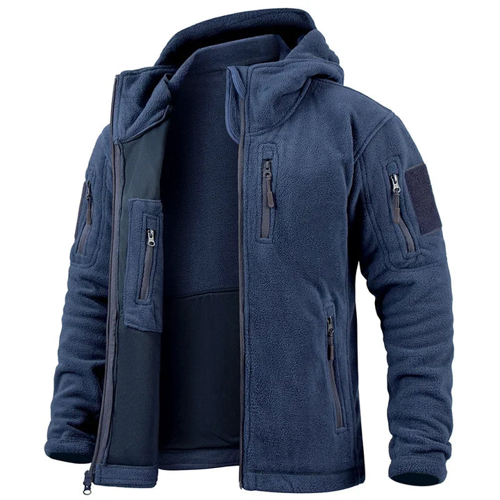 Warm men's outdoor jacket for camping, hiking & adventure. Durable outerwear for winter exploration.