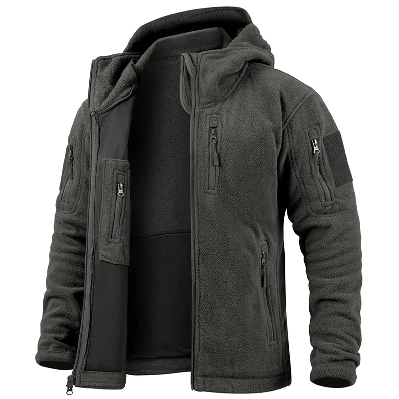 Versatile men's explorer jacket, offering warmth for outdoor camping, winter hiking, and travel adventures.