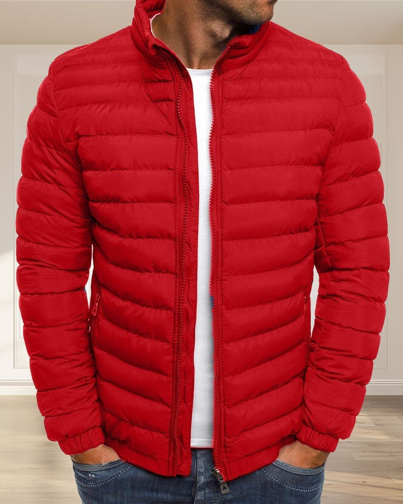 Ethan men's lined jacket, a warm casual zip-up coat, ideal for cold weather outerwear.
