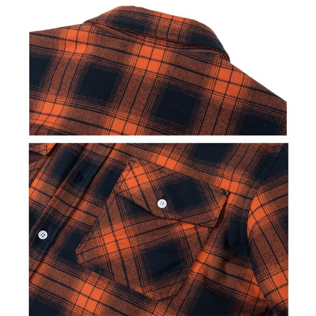 Stylish men's winter checked jacket. Warm fleece-lined outerwear for cold weather comfort & fashion.