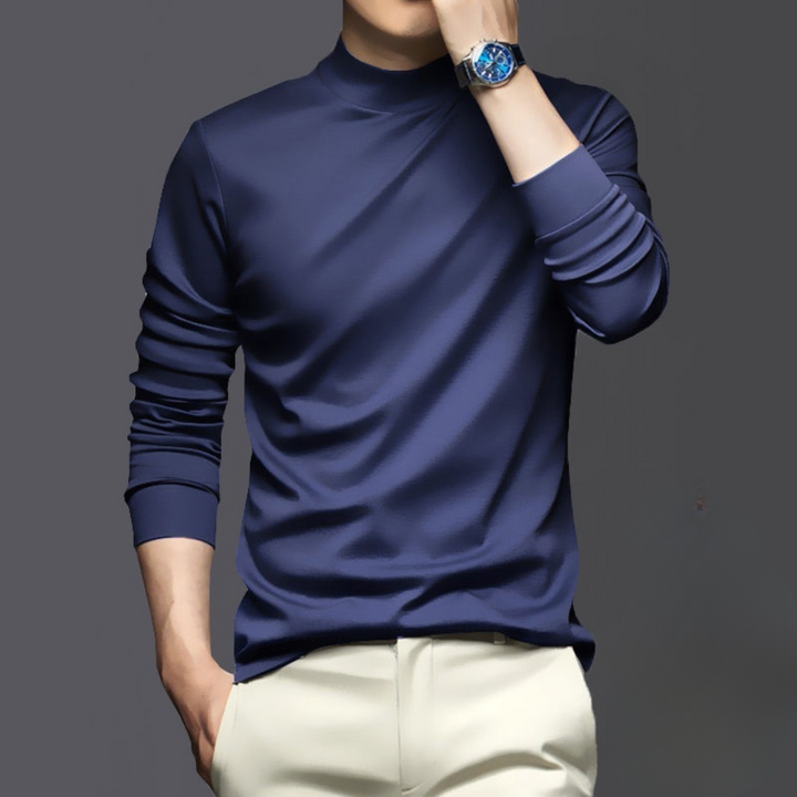 Dario men's warm long sleeve top. Comfortable polyester, perfect for casual everyday style & layering in winter.