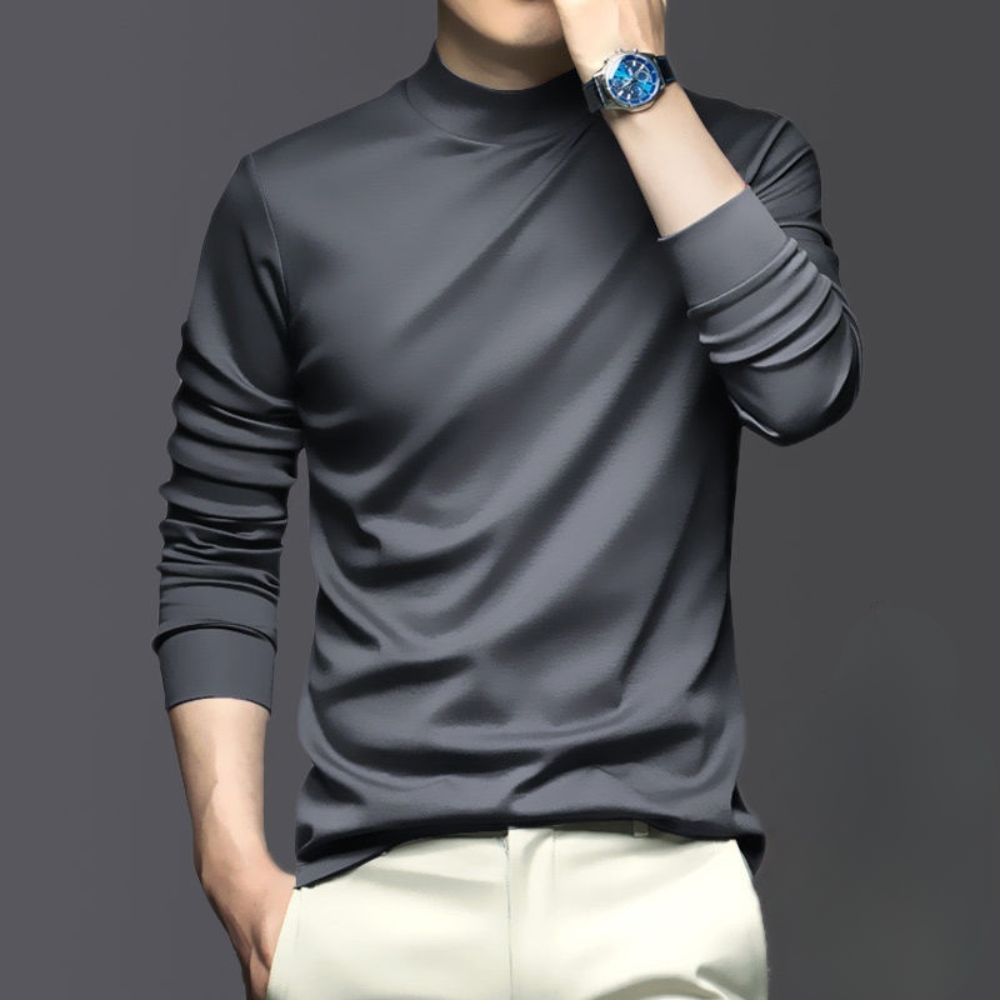 Breathable & wrinkle-free men's long sleeve shirt, offering warmth & comfort for winter fashion & daily apparel.